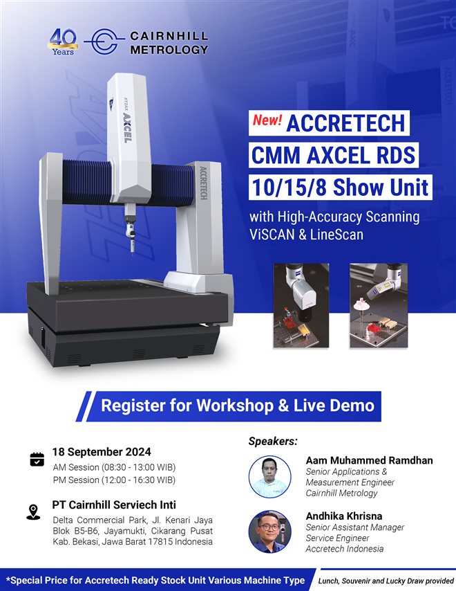 Accretech CMM AXCEL RDS Workshop and Product Demo at PT Cairnhill Serviech Inti